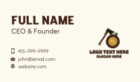 Axe Wood Log Business Card