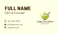 Herbal Leaf Salad Bowl Business Card Design
