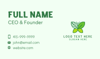 Green Leaf Butterfly Business Card Design