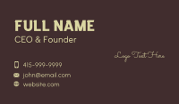 Elegant Cursive Wordmark Business Card