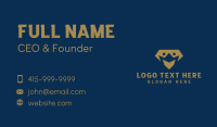 Blue Gradient Diamond Crown Business Card