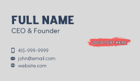 Mural Brush Paint Wordmark Business Card