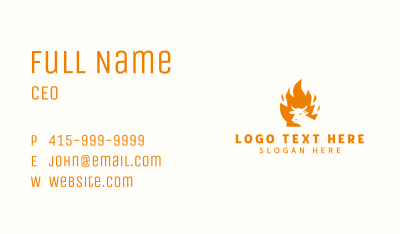 Steakhouse BBQ Flame Business Card