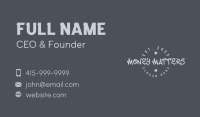 Gray Griffiti Wordmark Business Card
