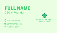 Green Coronavirus Lettermark Business Card
