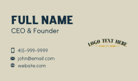 Premium Vintage Arc Wordmark Business Card