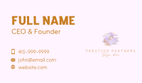 Watercolor Flower Styling Letter Business Card