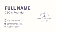 Navy Hipster Brand Wordmark Business Card Design