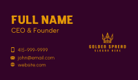 Abstract Golden Crown Business Card Image Preview