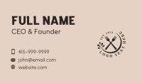 Restaurant Fork Emblem Business Card