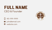 Justice Law Pillar Business Card