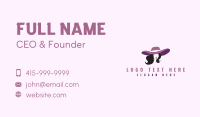 Fashion Hat Woman Business Card Design