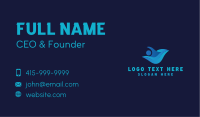 Abstract Swimmer Wave Business Card