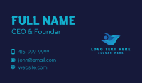 Abstract Swimmer Wave Business Card Design