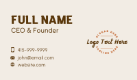 Casual Brand Wordmark Business Card