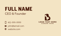 Dog Food Letter B Business Card