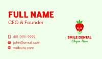 Strawberry Light Bulb Business Card