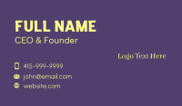 Typeface Business Card example 4
