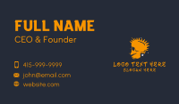 Orange Punk Skull  Business Card