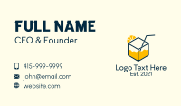 Straw Business Card example 2