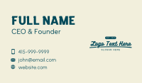 Classic Business Card example 2