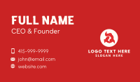 Red Flame Letter Q Business Card