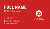 Red Flame Letter Q Business Card