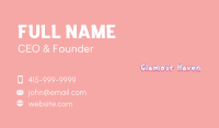 Sweet Candy Wordmark Business Card