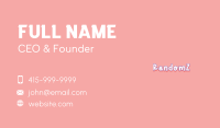 Animated Business Card example 3