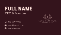 Floral Lettermark Decoration Business Card