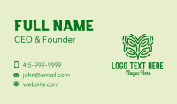 Leaf Butterfly Line Art Business Card