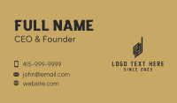 Brown Architecture Letter D Business Card