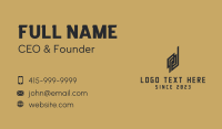 Brown Architecture Letter D Business Card Design