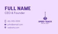 Purple Guitar Feathers Business Card