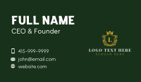 Luxury Shield Crown Business Card Design