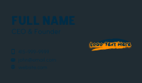 Graffiti Paint Wordmark Business Card Design