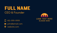 Sunset Pine Tree Forest Business Card