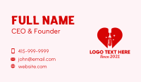 Heart Nail Polish Spa Business Card Design