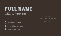 Generic Business Wordmark Business Card Design