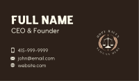 Legal Feather Scale Business Card