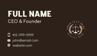 Legal Feather Scale Business Card Design