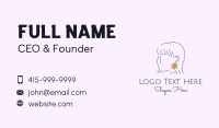 Woman Star Earring  Business Card