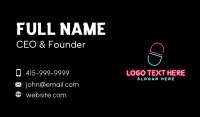 Neon Letter S Capsule Business Card