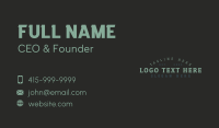 Generic Masculine Wordmark Business Card Design