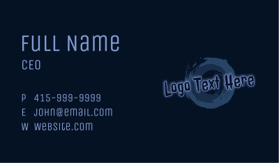 Cool Playful Brush Wordmark Business Card Image Preview