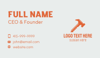 Orange Hammer Key  Business Card Design