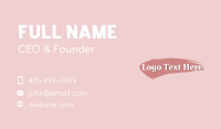 Beauty Makeup Wordmark Business Card