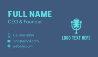 Blue Tech Mic Business Card