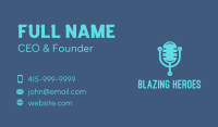 Blue Tech Mic Business Card Image Preview