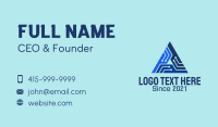 Blue Circuit Triangle  Business Card